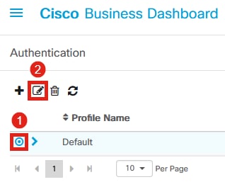 You can either edit the existing Default Profile or add another profile. In this example, the Default profile is selected. Click Edit. 
