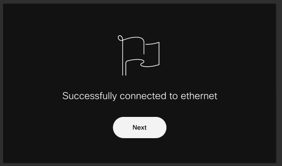 If the phone is successfully connected to the Ethernet, it will get an IP address.