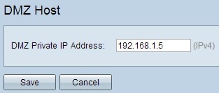 DMZ Private IP Address field