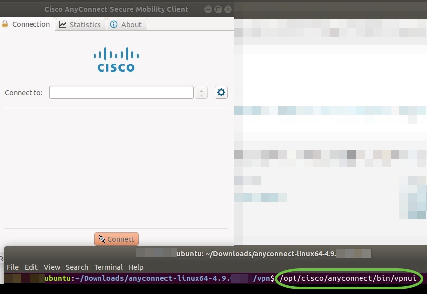 Utilisez la commande «/opt/cisco/anyconnect/bin/vpnui ».