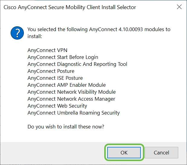 Installation Des Cisco Anyconnect Secure Mobility Client Auf Einem Windows Computer Cisco