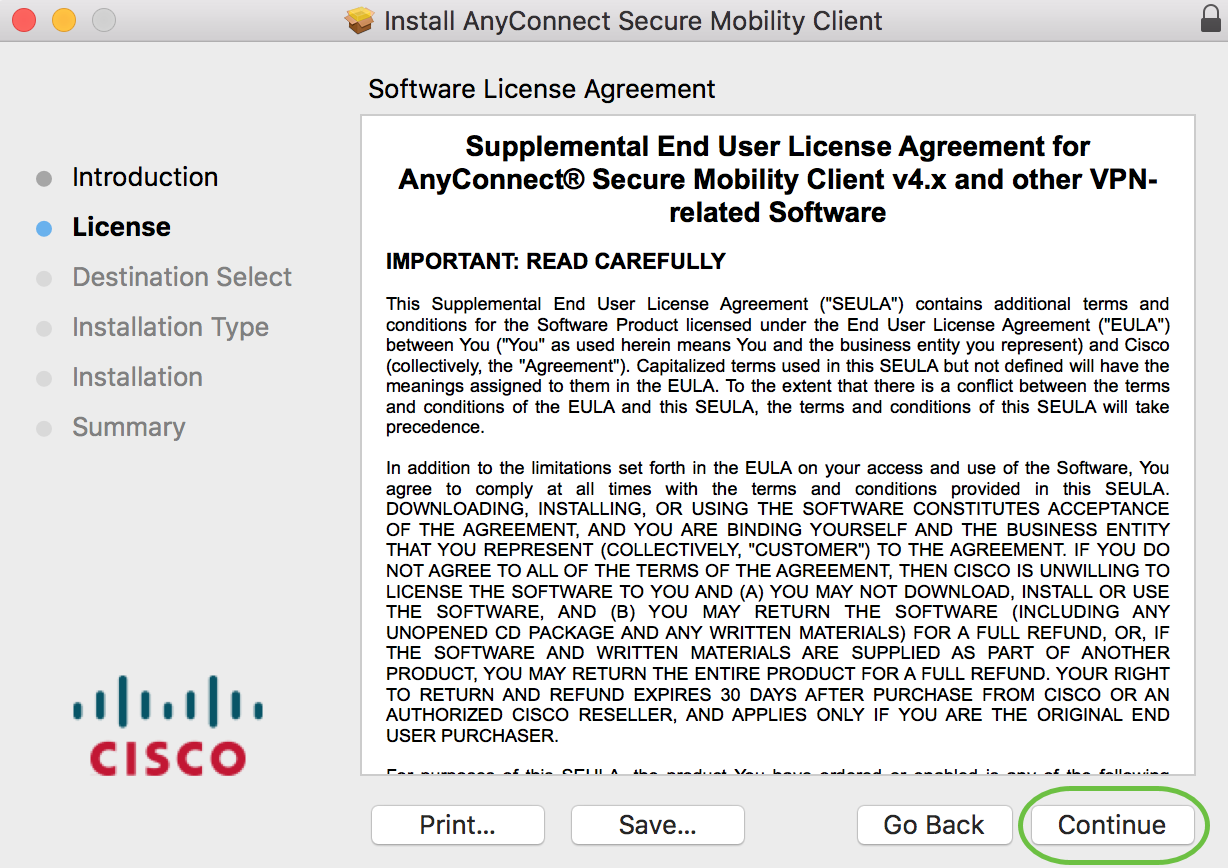 Install Cisco Anyconnect Secure Mobility Client On A Mac Computer Cisco