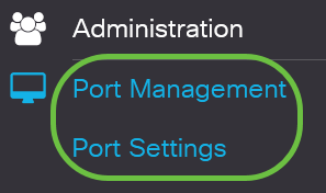 Log in to the web-based utility of the switch and choose Port Management > Port Settings.
