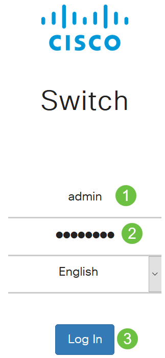 Log in to the CBS220 switch.