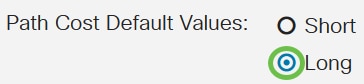 Choose the Path Cost Default Values.Choose the Path Cost Default Values.