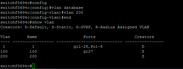 VLAN Configuration CLI on 300/500 Series -