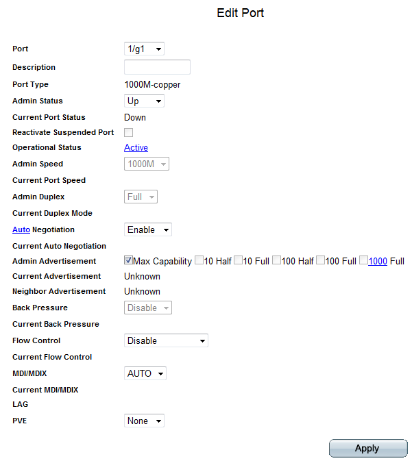 Port Settings Configuration on SFE/SGE Managed Switches Cisco