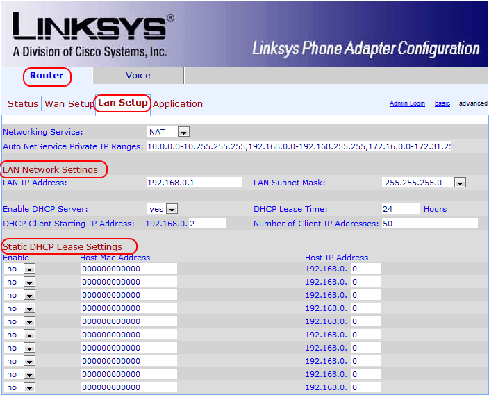 Configure DHCP And Static DHCP Lease Settings On SPA2102 Phone Adapter
