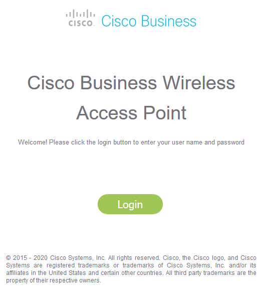 To log into the Web UI of the Primary AP, open a web browser and enter https://ciscobusiness.cisco. If you know the IP address, you could enter that instead. You may receive a warning before proceeding. Enter your credentials. 