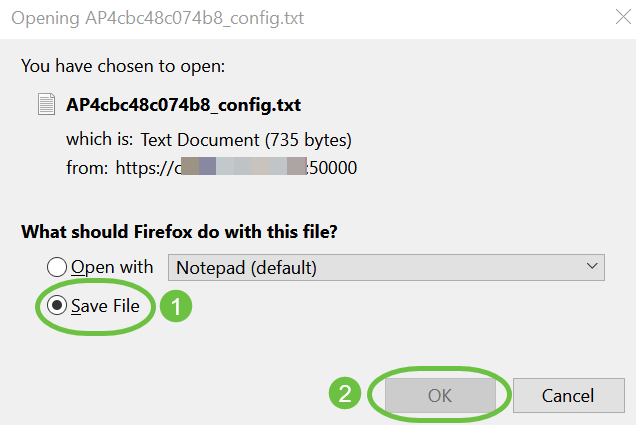 Choose Save File option and click OK. 