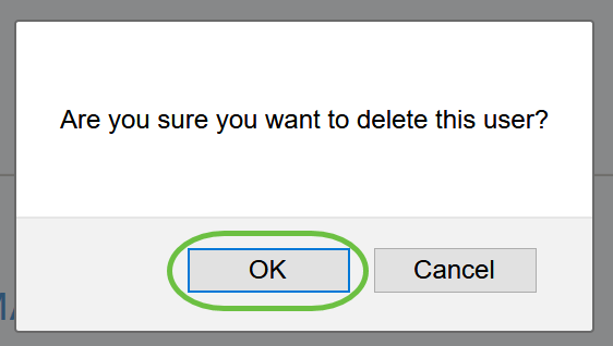 Click OK in the confirmation dialog box.
