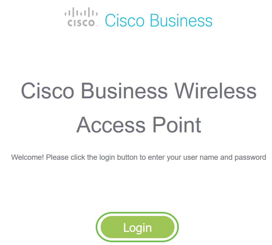 Login to the CBW AP using a valid username and password.