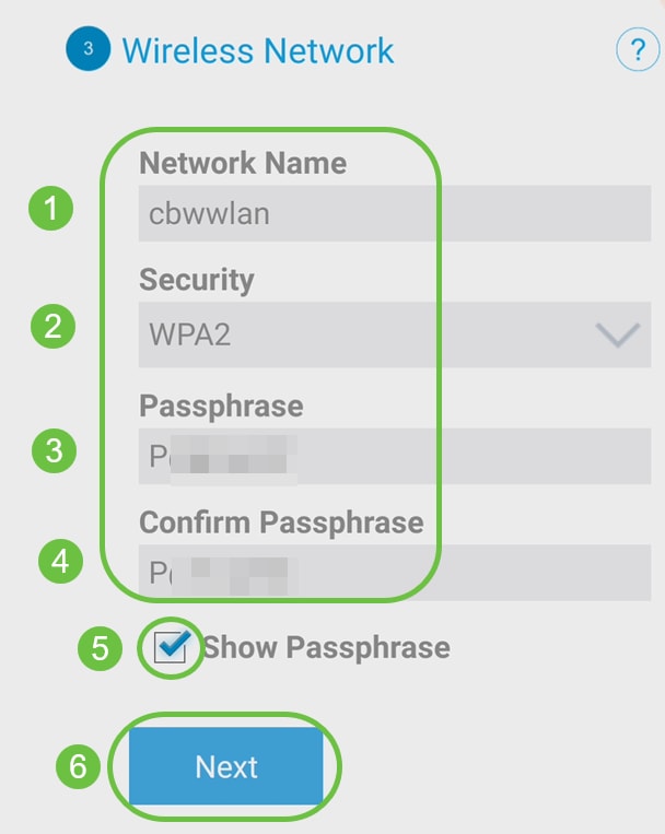 Configure wireless network and click next