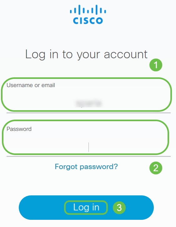 Enter your Username or email and Password to log into your Smart Account. Click Log in.