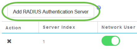 Click on Add RADIUS Authentication Server. 