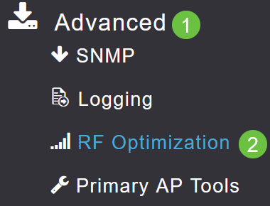 Go to Advanced > RF Optimization.