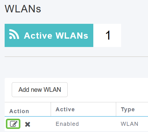 Click on the pencil icon to edit a WLAN. 