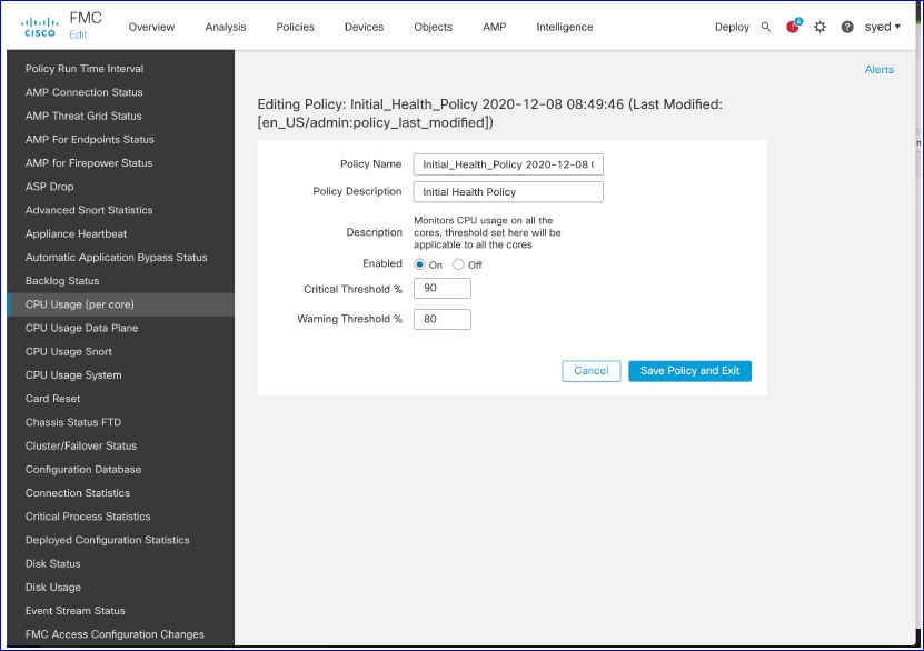 Upgrade FP Device health montioring