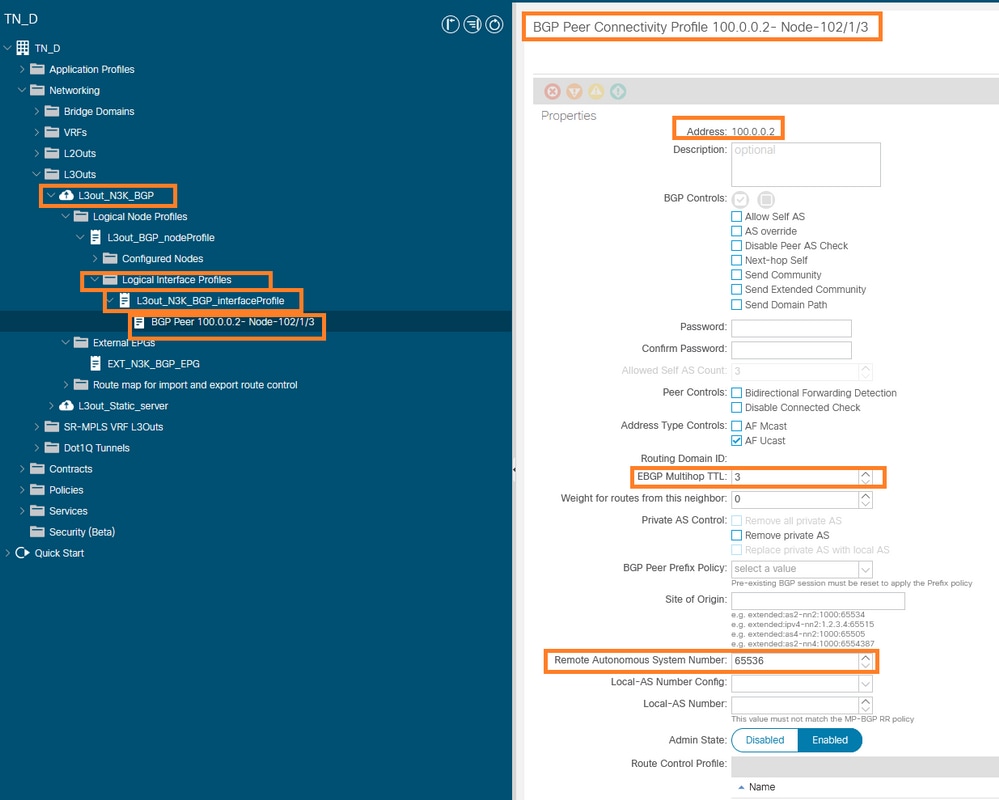 Configure BGP Peer Policy