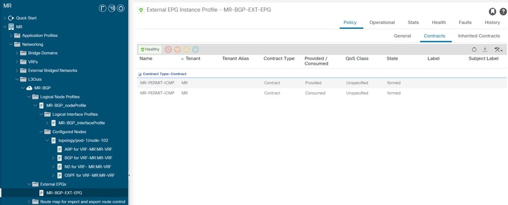 MR-PERMIT-ICMP contract applied to MR-BGP-EXT-EPG