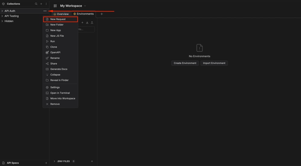 Creating a New Request in Bruno