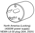 North America NEMA L6 30 Plug