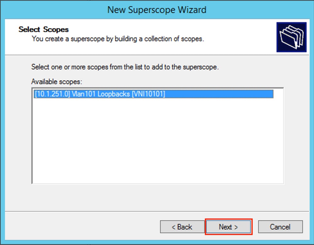 win2012, Select available  scope to be added to the superscope