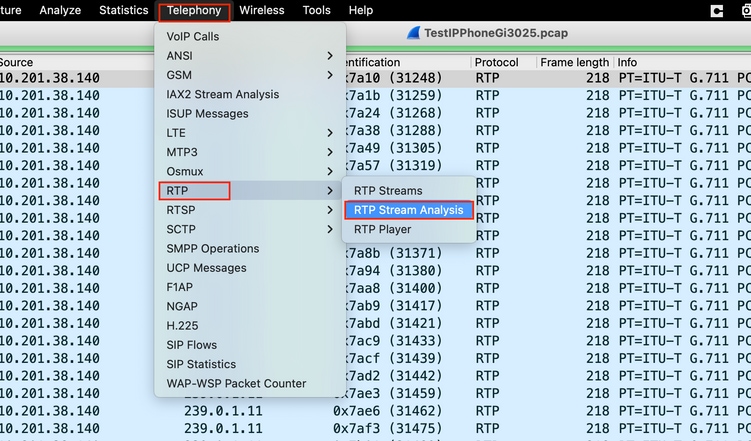 RTP Stream Analysis