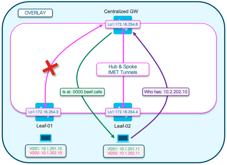 EVPN local Proxy ARP reply from CGW topology