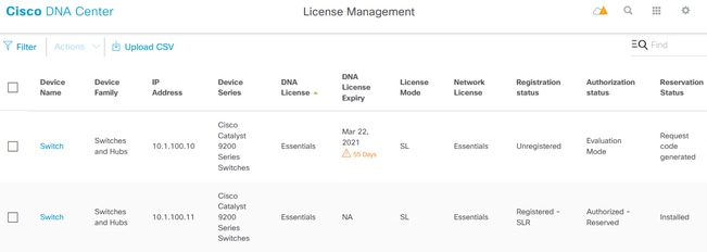 Page providing License Information