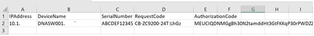 Reservation Code in csv Format