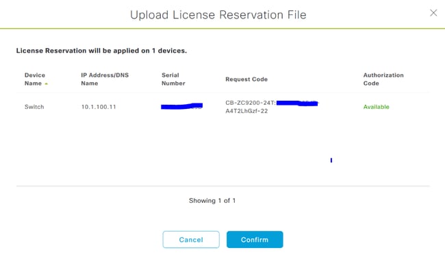 Upload License Reservation