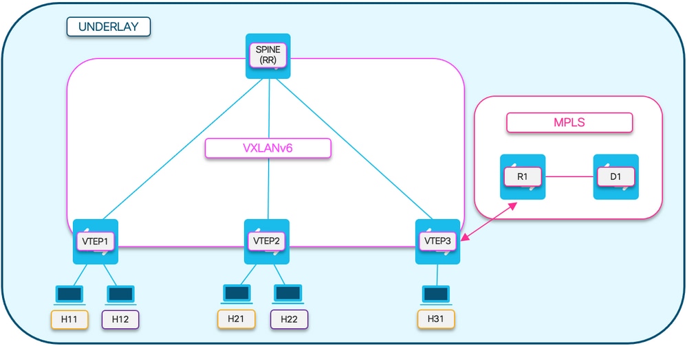 VXLANv6 Network Diagram