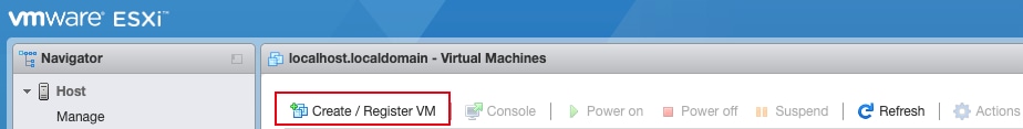 Click Create or Register VM