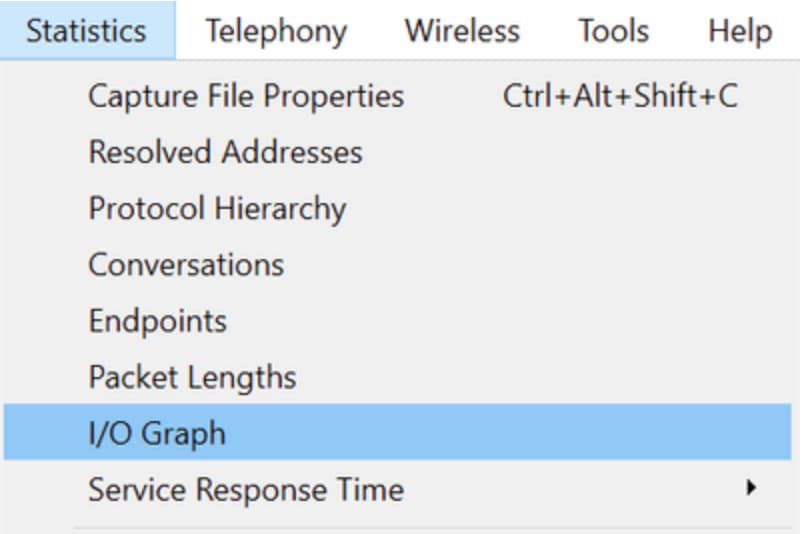 Wireshark statistics