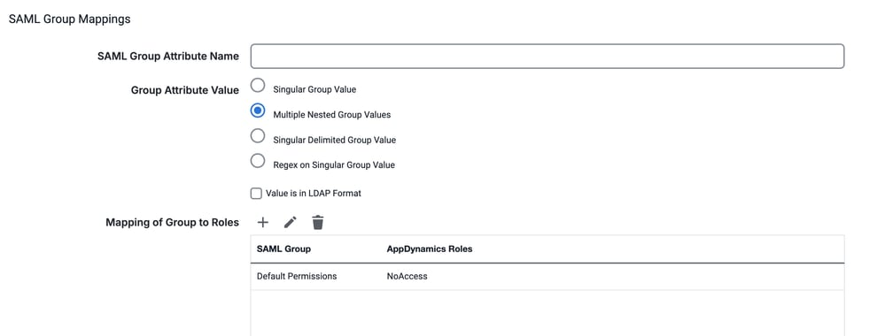 SAML Group Mappings - Default Permissions
