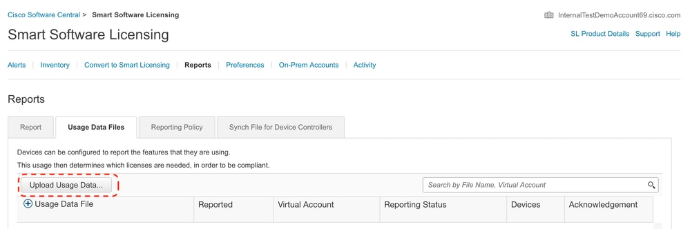 CSSM - Upload Usage Data按钮