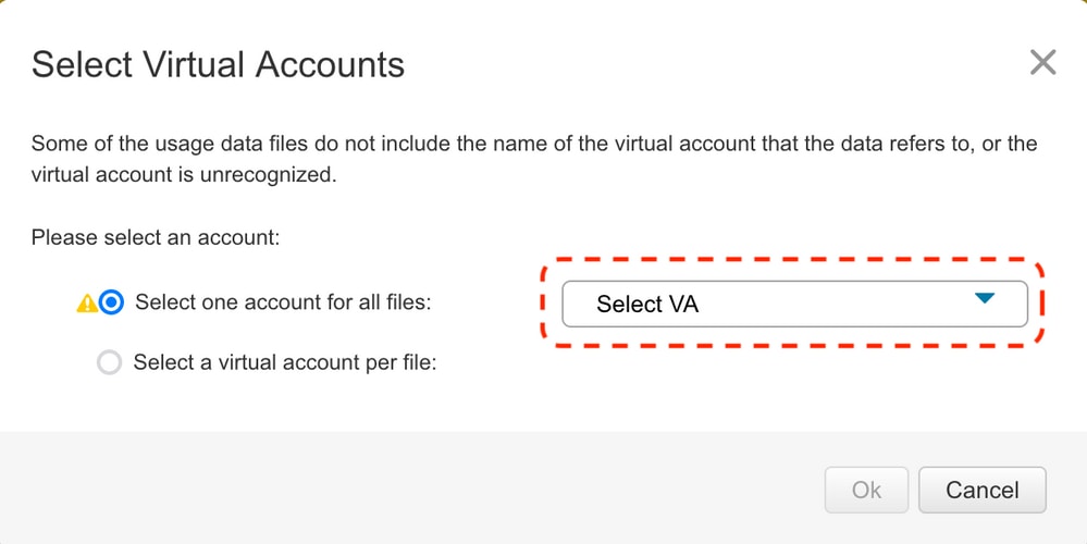 CSM - Selecteer virtuele account