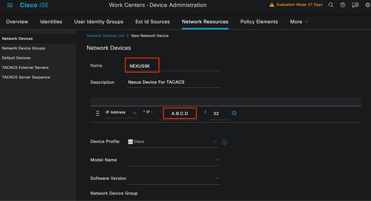 Configure Network Device