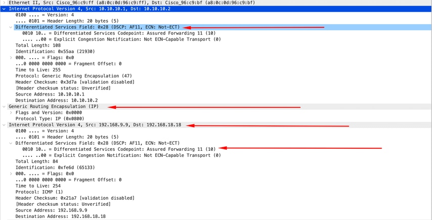 ARP Request Capture DSCP