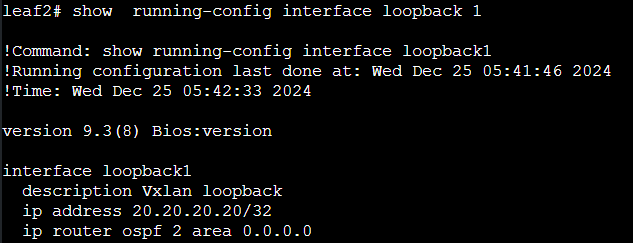 Loopback for VXLAN