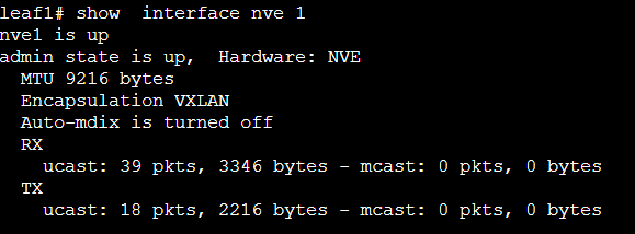 Status of NVE Interface