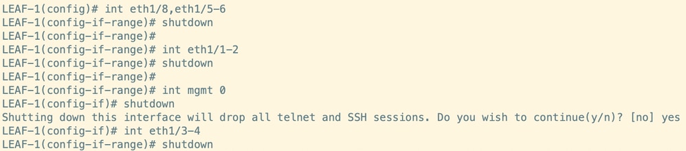 Commands for Isolating