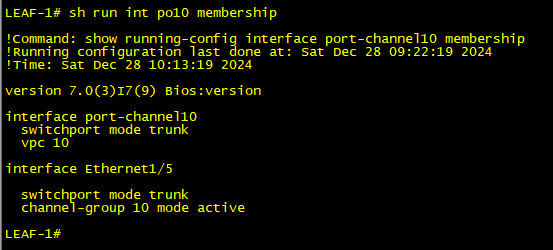 Enabling Trunk Ports to the vPC Member Interface