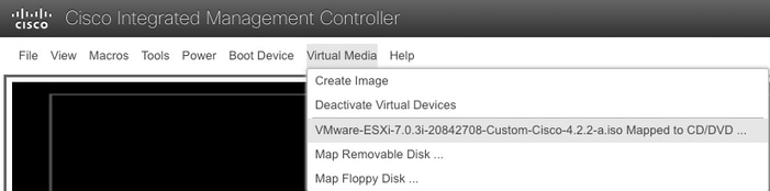 Validate virtual drive menu