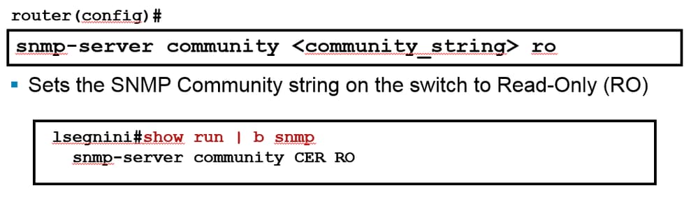 SNMP Configuration on Switch