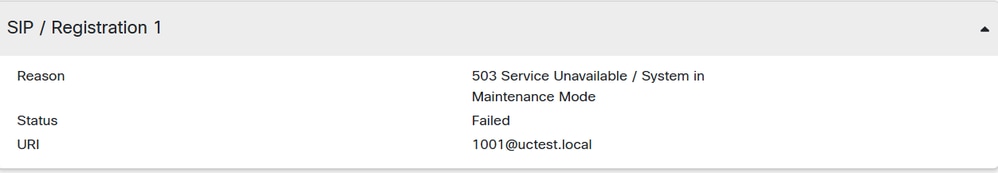 Maintenance mode