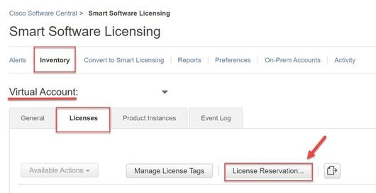 CSSM License Reservation