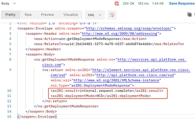 Postman's XML output