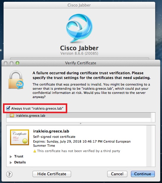Cisco jabber for mac
